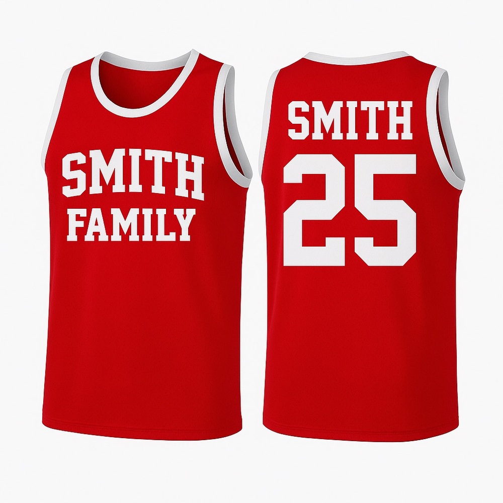 Red Custom Sports Jersey